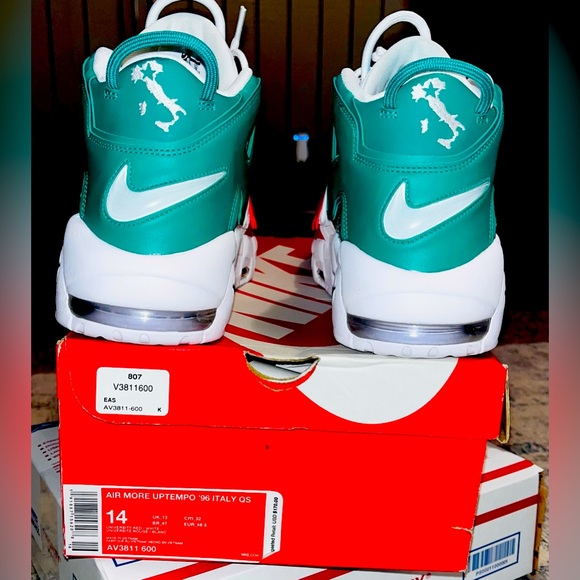 **SOLD** Nike Air More Uptempo 🇮🇹 (White/Red/Green), Men’s Size 14 - $290 - Picture 8 of 13